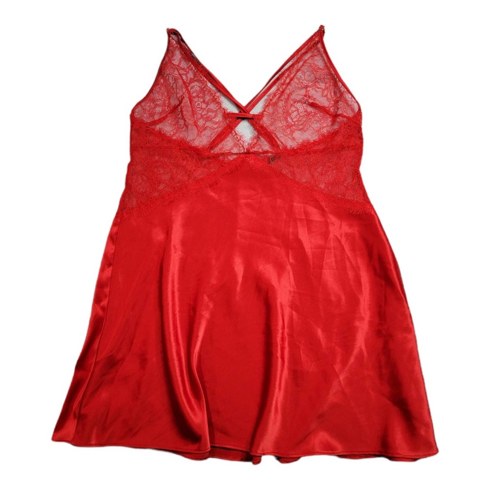 Victorias Secret Babydoll Red Small crisscross back Lingerie